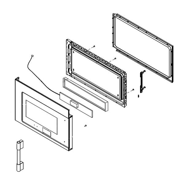 FRIGIDAIRE 5304504071 MICROWAVE DOOR ASSEMBLY (GENUINE OEM PART) - Parts Solution Group