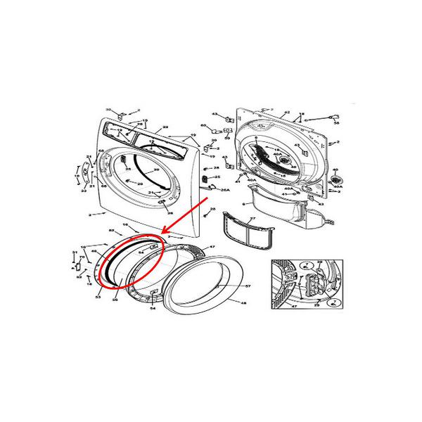 FRIGIDAIRE 5304505010 GASKET (genuine oem part) - Parts Solution Group