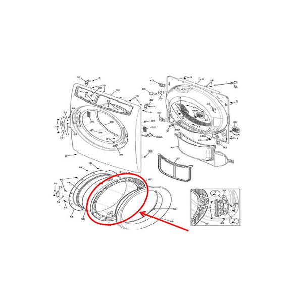 FRIGIDAIRE 5304505115 INNER DOOR FRAME (genuine oem part) - Parts Solution Group