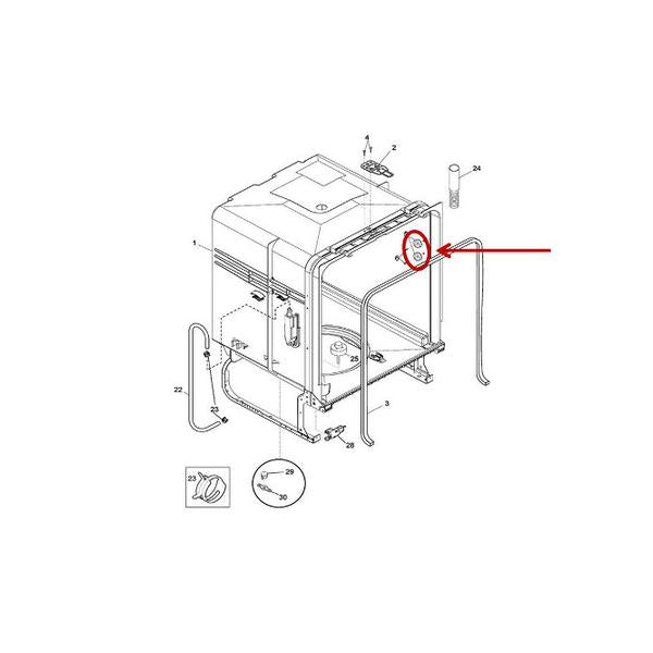 FRIGIDAIRE 5304506916 ROLLER ASSEMBLY (genuine oem part) - Parts Solution Group