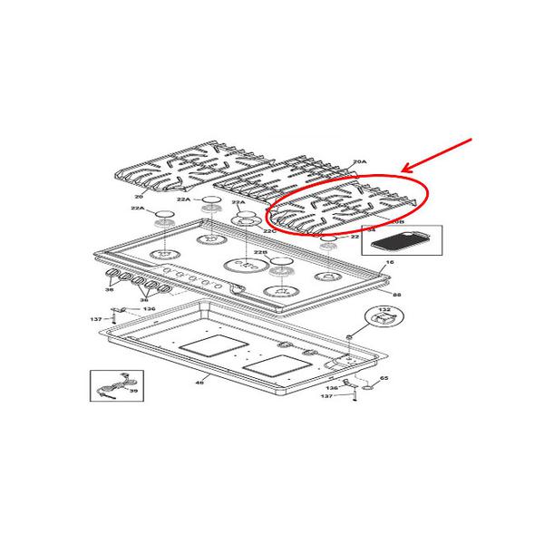 FRIGIDAIRE 5304507042 GRATE (genuine oem part) - Parts Solution Group