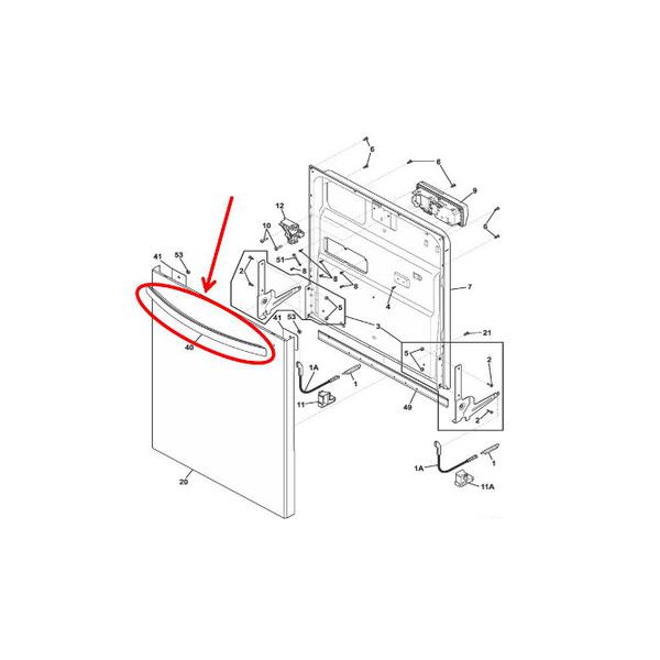 FRIGIDAIRE 5304510708 HANDLE (genuine oem part) - Parts Solution Group