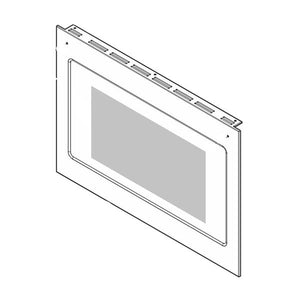 FRIGIDAIRE 5304510854 WALL OVEN LOWER OVEN DOOR OUTER PANEL (BLACK AND STAINLESS) (GENUINE OEM PART)