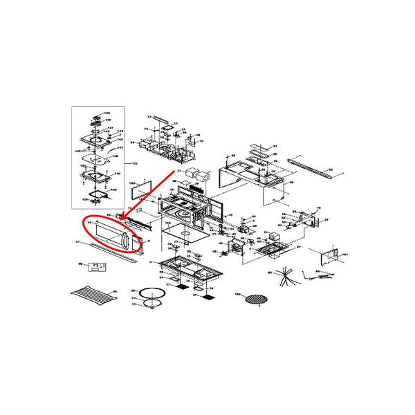 FRIGIDAIRE 5304512520 MICROWAVE DOOR ASSEMBLY (DROP SHIP) (genuine oem part) - Parts Solution Group