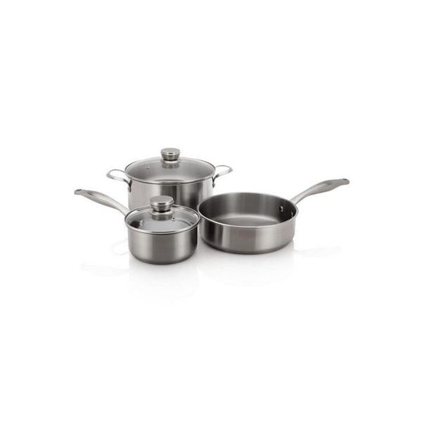 FRIGIDAIRE 5304513525 STAINLESS COOKWARE SET WITH 3 PANS AND 2 LIDS (genuine oem part) - Parts Solution Group