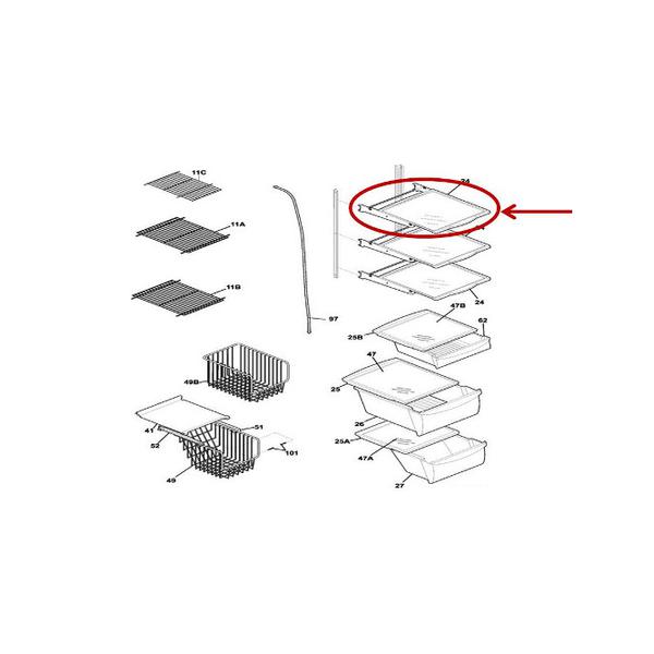FRIGIDAIRE 5304515413 SHELF ASSEMBLY (genuine oem part) - Parts Solution Group