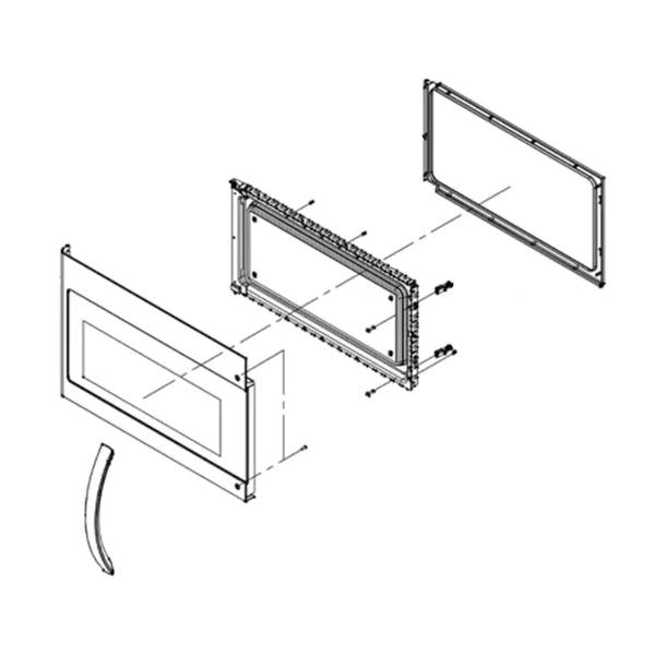 FRIGIDAIRE 5304523990 MICROWAVE DOOR ASSEMBLY (GENUINE OEM PART) - Parts Solution Group