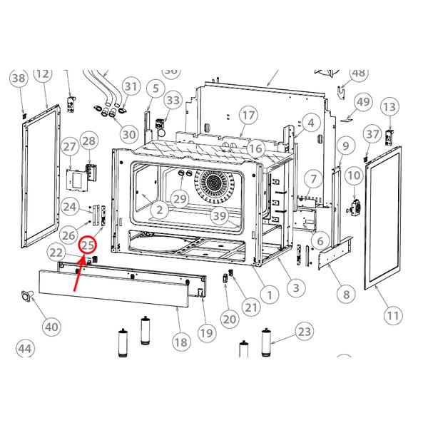 FISHER &amp; PAYKEL 575680 HINGE (FEMALE) (genuine oem part) - Parts Solution Group