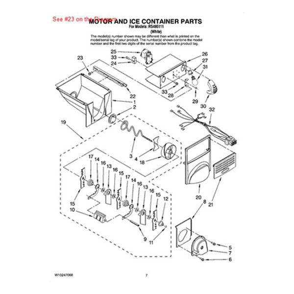 WHIRLPOOL 67006529 REFRIGERATOR SCREW (GENUINE OEM PART)