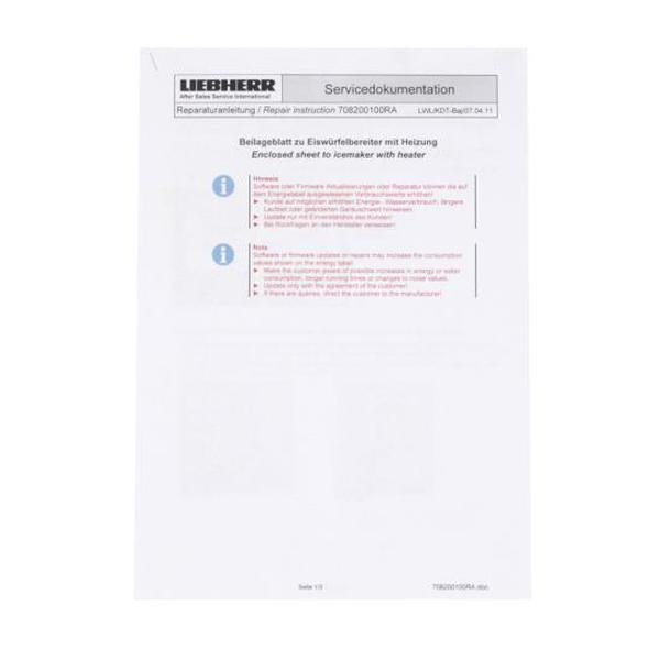 LIEBHERR 708200100 WINE STORAGE CABINET INSERT (GENUINE OEM PART) - Parts Solution Group
