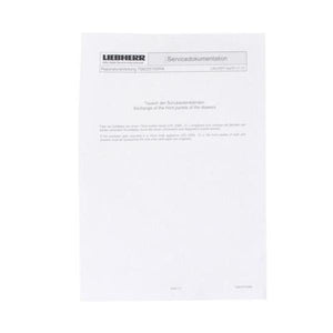 LIEBHERR 708225700 WINE STORAGE CABINET OPERATING INSTRUCTIONS (GENUINE OEM PART)