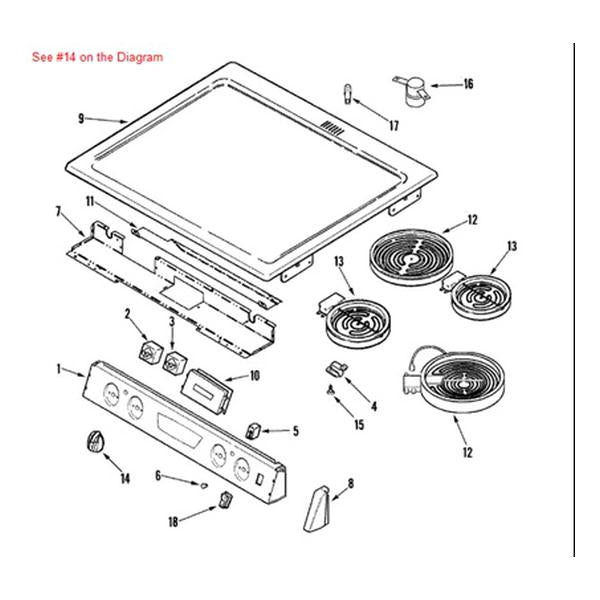 WHIRLPOOL 74009187 RANGE SURFACE ELEMENT KNOB (BLACK) (GENUINE OEM PART)