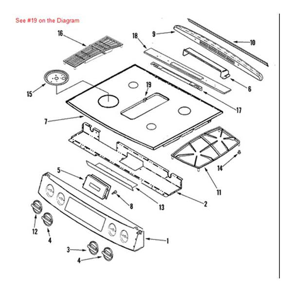 WHIRLPOOL 74010860 RANGE SURFACE BURNER GRATE RETAINER (GENUINE OEM PART)