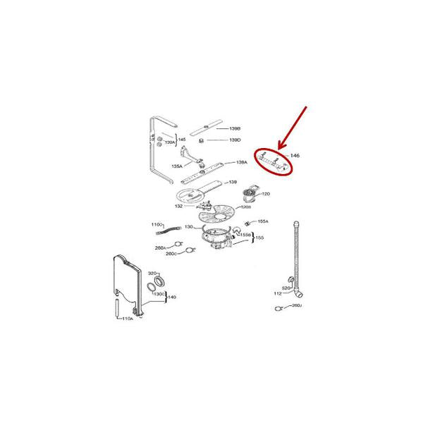 FRIGIDAIRE 807036105 ARM ASSEMBLY (genuine oem part) - Parts Solution Group