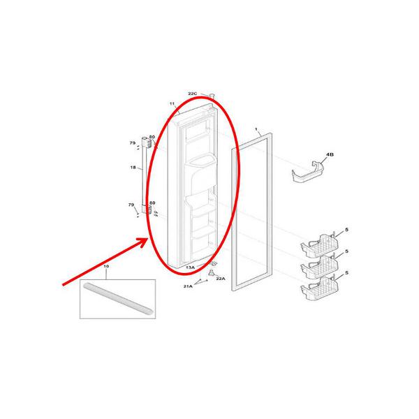 FRIGIDAIRE 807460022 FREEZER DOOR (genuine oem part) - Parts Solution Group