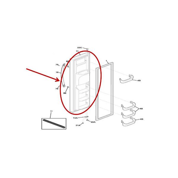 FRIGIDAIRE 807460049 FREEZER DOOR (genuine oem part) - Parts Solution Group