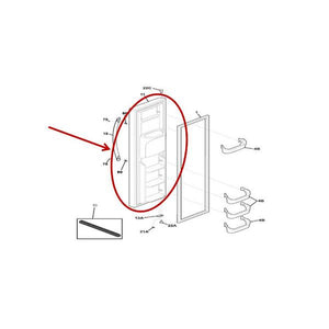 FRIGIDAIRE 807460049 FREEZER DOOR (genuine oem part)