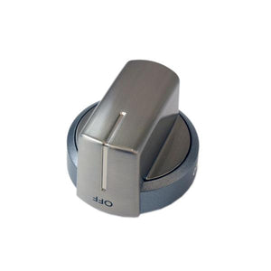 FRIGIDAIRE 808694401 RANGE SURFACE BURNER KNOB (STAINLESS) (GENUINE OEM PART)