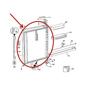FISHER & PAYKEL 821956P DOOR ASSEMBLY 790X1052 F SX W LH (GENUINE OEM PART)