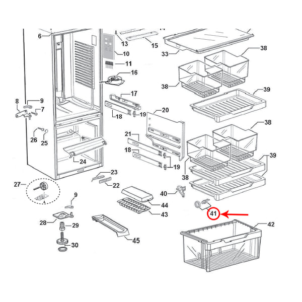 FISHER &amp; PAYKEL 836517 WHEEL CHASSIS ASSEMBLY (GENUINE OEM PART) - Parts Solution Group
