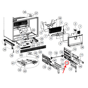 FISHER & PAYKEL 837665 SLIDE 400 RH ASSEMBLY (GENUINE OEM PART)