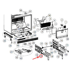 FISHER & PAYKEL 837752 SLIDE 400 LH ASSEMBLY (GENUINE OEM PART)