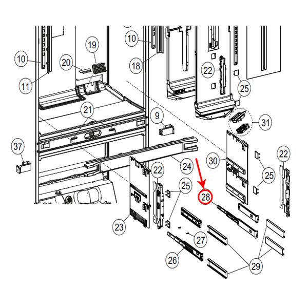 FISHER &amp; PAYKEL 837844 SLIDE ASSEMBLY - Parts Solution Group