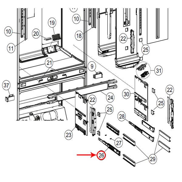 FISHER &amp; PAYKEL 837848 SLIDE ASSEMBLY - Parts Solution Group