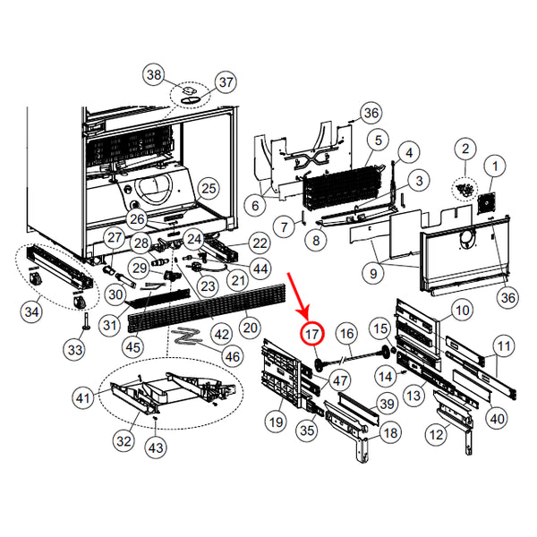 FISHER &amp; PAYKEL 838079 PINION ANTIRACK (GENUINE OEM PART) - Parts Solution Group