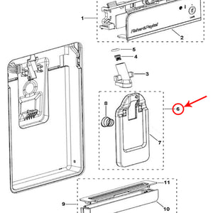FISHER & PAYKEL 838114 LEVER ASSEMBLY WATER DISPENSER (GENUINE OEM PART)