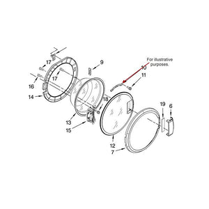 WHIRLPOOL 8540114 WASHER DOOR GLASS RETAINER (GENUINE OEM PART)