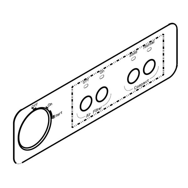 WHIRLPOOL 9872325S TRASH COMPACTOR CONTROL PANEL INSERT (STAINLESS) (GENUINE OEM PART) - Parts Solution Group