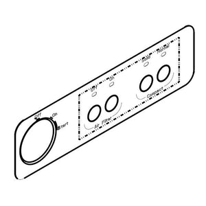 WHIRLPOOL 9872325S TRASH COMPACTOR CONTROL PANEL INSERT (STAINLESS) (GENUINE OEM PART)