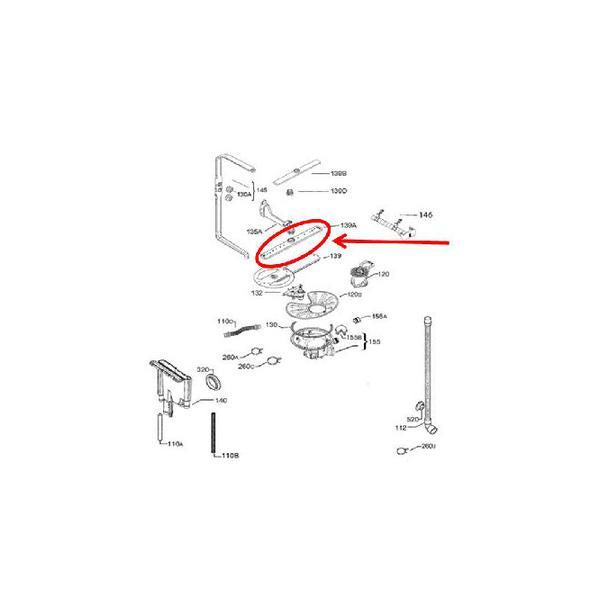 FRIGIDAIRE A05814602 SPRAY ARM (genuine oem part) - Parts Solution Group