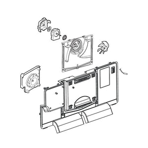 LG APPLIANCES AEB73764519 REFRIGERATOR FREEZER EVAPORATOR COVER AND FAN ASSEMBLY (GENUINE OEM PART)