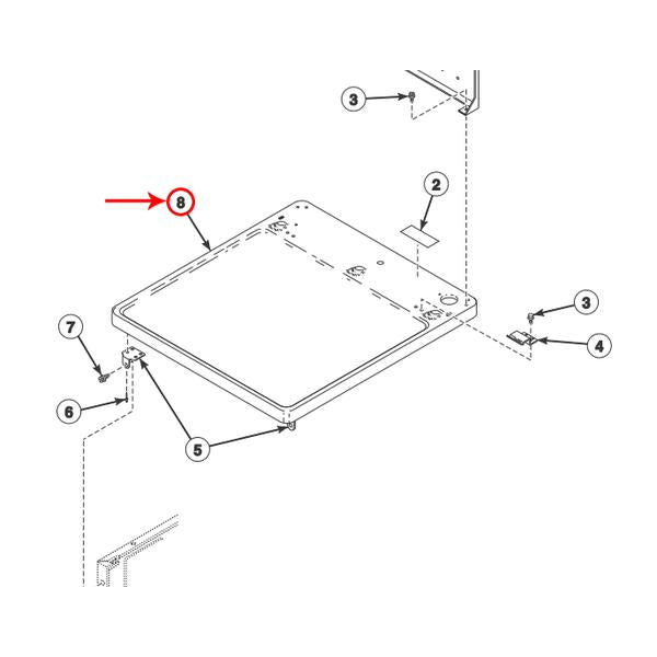 SPEED QUEEN D510029WP WASHER/DRYER KIT TOP PANEL W/HDW-DOMESTIC (GENUINE OEM PART) - Parts Solution Group