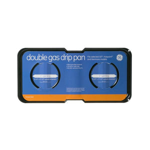 GE APPLIANCE PM49X7005 GAS RANGE DOUBLE DRIP PAN (BLACK PORCELAIN) (GENUINE OEM PART)