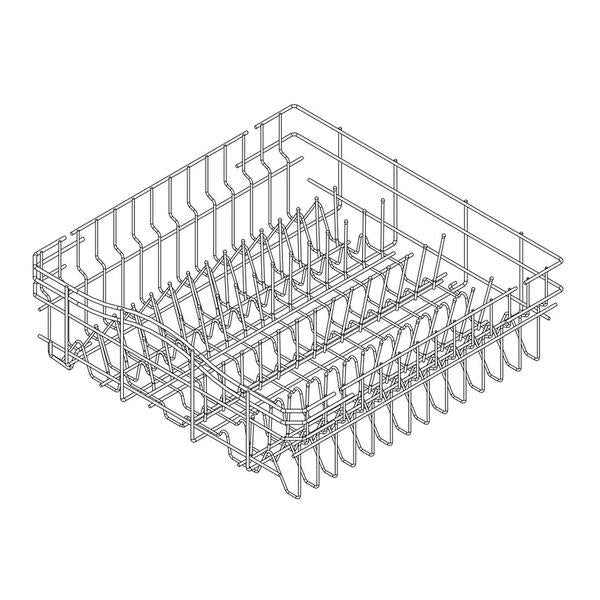 WHIRLPOOL W10194861 RACK UPR ASM FIN ONYX BL (GENUINE OEM PART) - Parts Solution Group