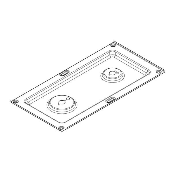 WHIRLPOOL W10352966 COOKTOP MAIN TOP CENTER (BLACK) (GENUINE OEM PART) - Parts Solution Group