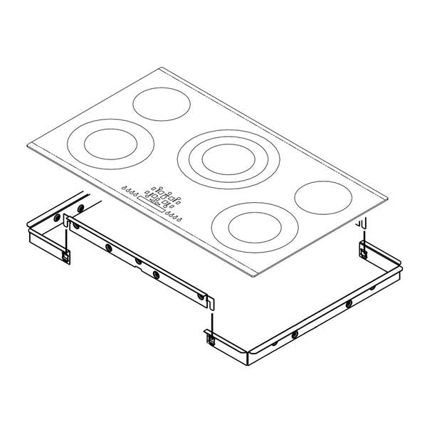 WHIRLPOOL W10566716 COOKTOP MAIN TOP ASSEMBLY (GENUINE OEM PART) - Parts Solution Group