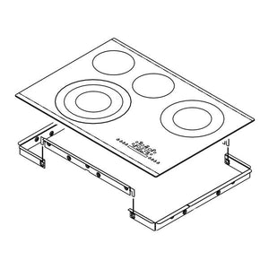 WHIRLPOOL W10566736 COOKTOP MAIN TOP (STAINLESS) (GENUINE OEM PART)