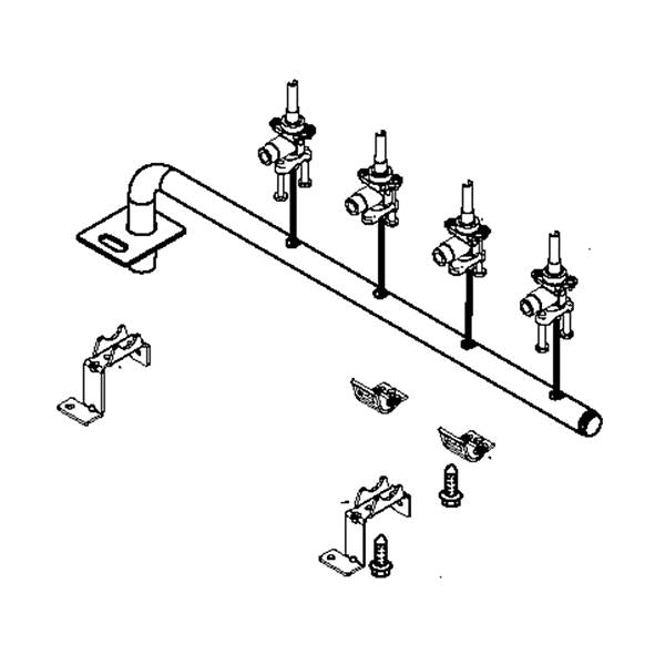 WHIRLPOOL W10575616 COOKTOP BURNER MANIFOLD AND VALVES ASSEMBLY (GENUINE OEM PART)