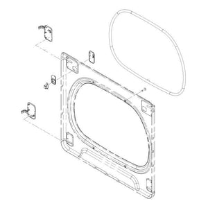 WHIRLPOOL W10614997 DRYER DOOR INNER PANEL ASSEMBLY (WHITE) (GENUINE OEM PART)