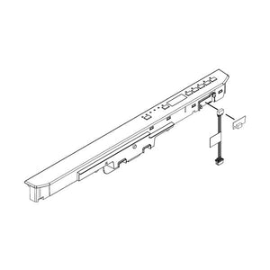 WHIRLPOOL W10620449 DISHWASHER CONTROL PANEL ASSEMBLY (STAINLESS) (GENUINE OEM PART)