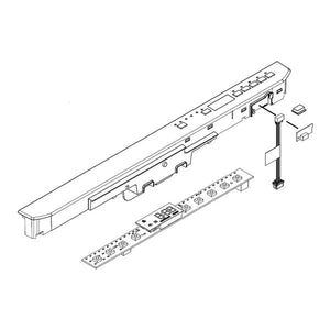 WHIRLPOOL W10620451 DISHWASHER CONTROL PANEL ASSEMBLY (WHITE) (GENUINE OEM PART)