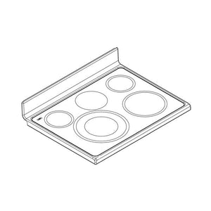 WHIRLPOOL W10622126 RANGE MAIN TOP (BLACK) (GENUINE OEM PART)
