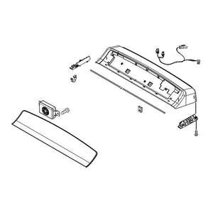 WHIRLPOOL W10642098 DRYER CONTROL PANEL ASSEMBLY (WHITE) (GENUINE OEM PART)