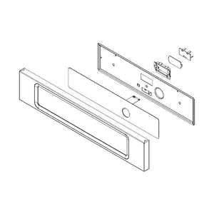 WHIRLPOOL W10696354 MICROWAVE CONTROL PANEL ASSEMBLY (BLACK) (GENUINE OEM PART)