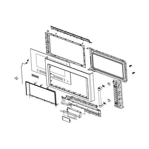 WHIRLPOOL W10710352 MICROWAVE DOOR ASSEMBLY (STAINLESS) (GENUINE OEM PART)