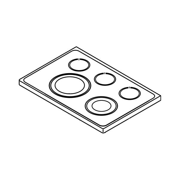 WHIRLPOOL W10717749 RANGE MAIN TOP (BLACK) (GENUINE OEM PART)